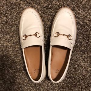 white chunky loafers